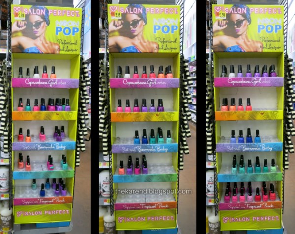Salon Perfect Neon Pop nail polish display