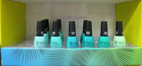 Salon Perfect Neon Pop nail polish display