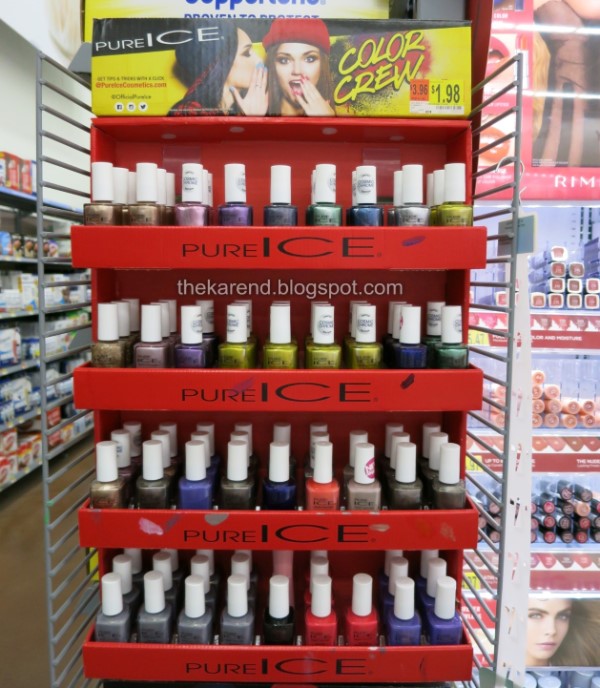 Pure Ice nail polish display