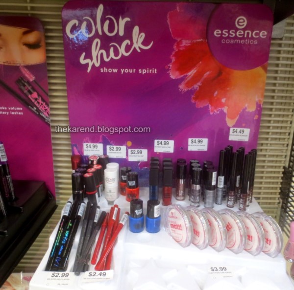 Essence Color Shock makeup and polish display
