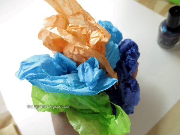 colorful crumpled tissue paper