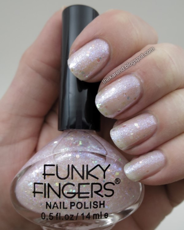 Funky Fingers Unicorn Dust and Essie TLC Laven-dearly