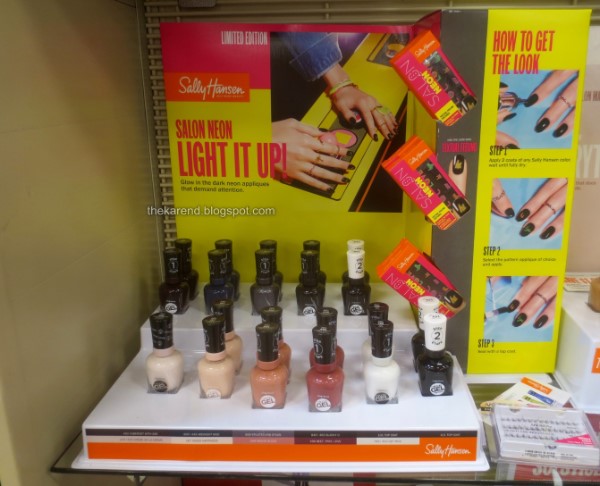 Sally Hansen Salon Neon nail polish display