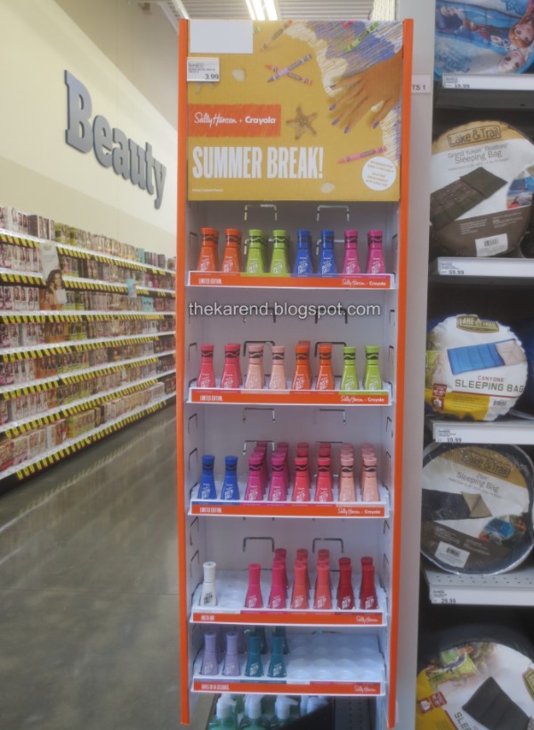 Sally Hansen Insta Dri Crayola nail polish display