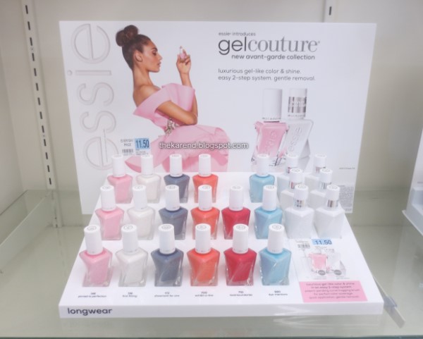 Essie Gel couture Avant-Garde collection nail polish display