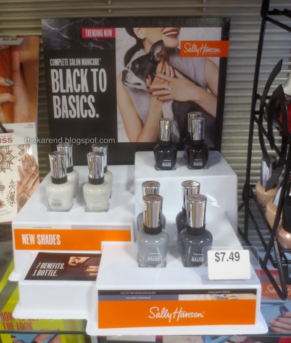 Sally Hansen Black to Basics nail polish display