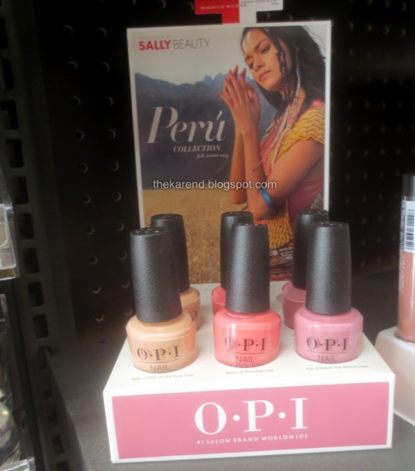 OPI Peru fall nail polish display