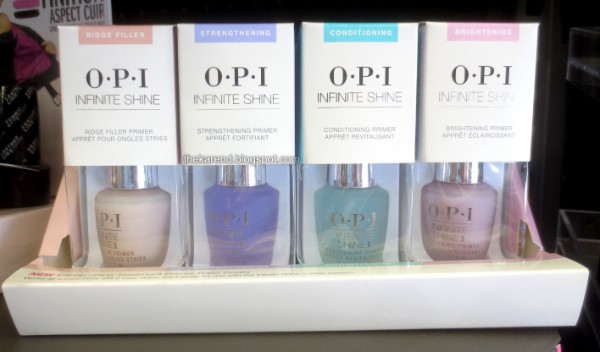 OPI Infinite Shine primers display