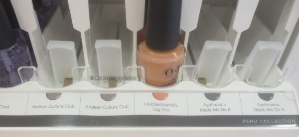 OPI Peru fall nail polish display