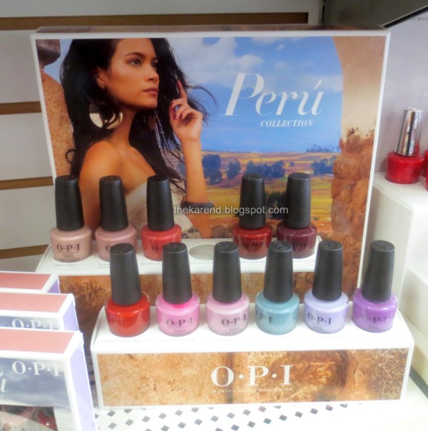 OPI Peru fall nail polish display