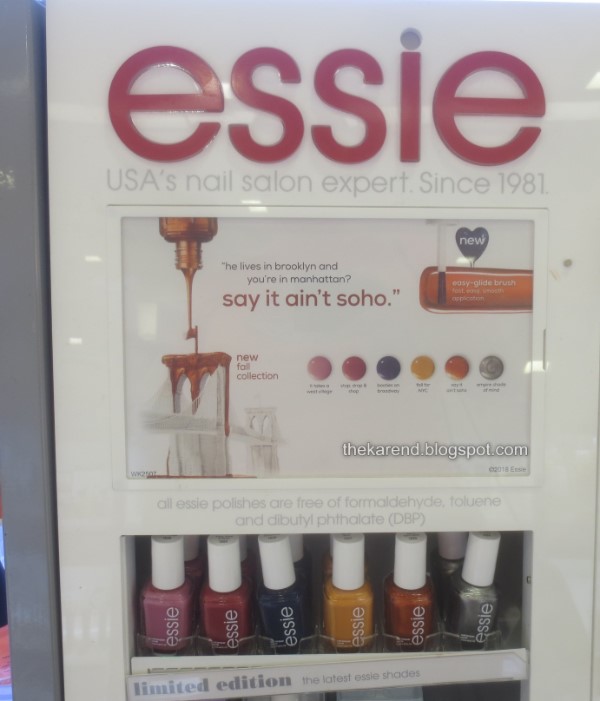 Essie fall Say It Aint Soho nail polish display