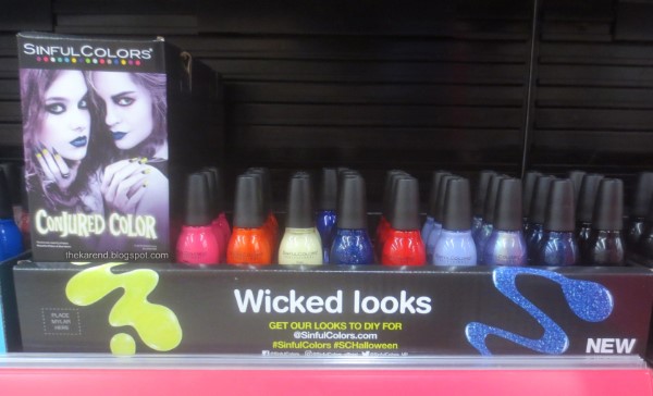 SinfulColors Conjured Color Halloween nail polish display