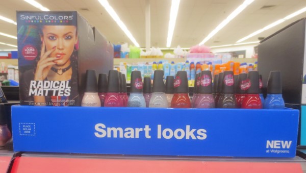 SinfulColors Radical Mattes nail polish display