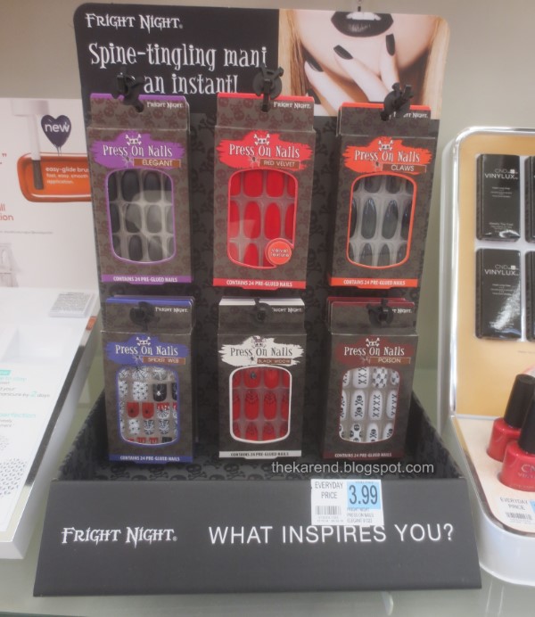 Fright Night fake nails Halloween display