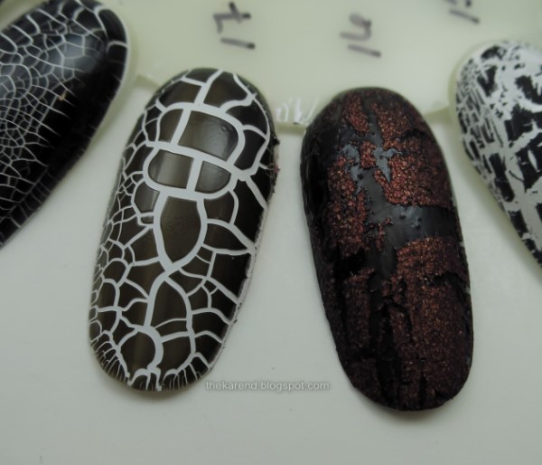 nail polish wheel with spotted and crackle polishes