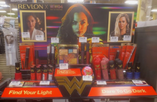 Revlon Wonder Woman WW84 makeup display