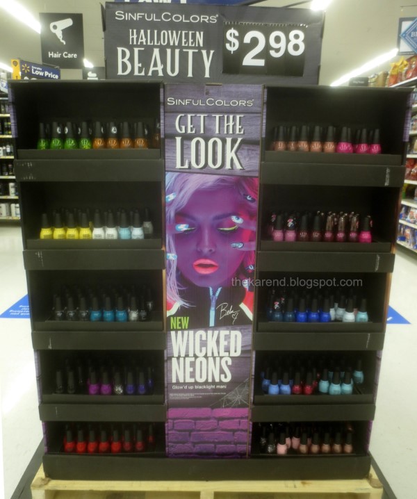 SinfulColors nail polish display