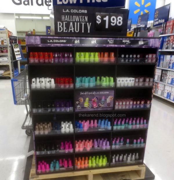 LA Colors nail polish display