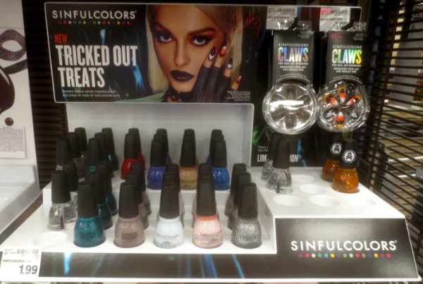 SinfulColors nail polish display