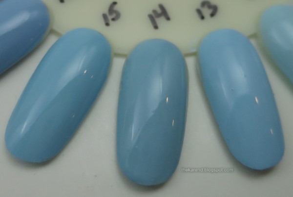 light blue creme nail polishes