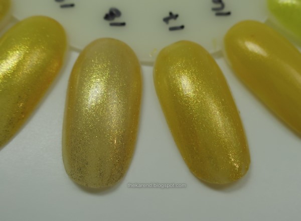 yellow shimmer nail polish