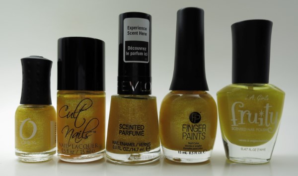 yellow shimmer nail polish