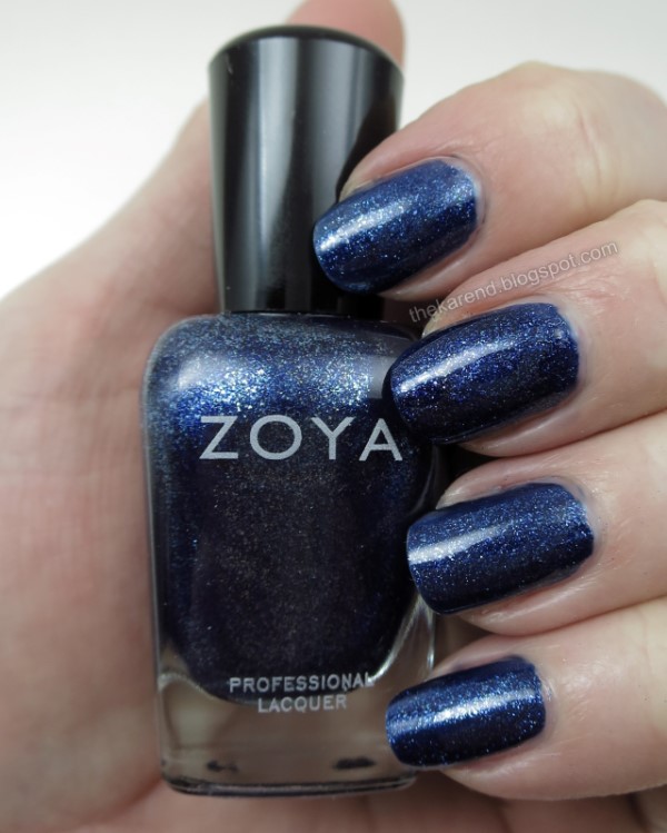 Zoya Meredith blue shimmer nail polish