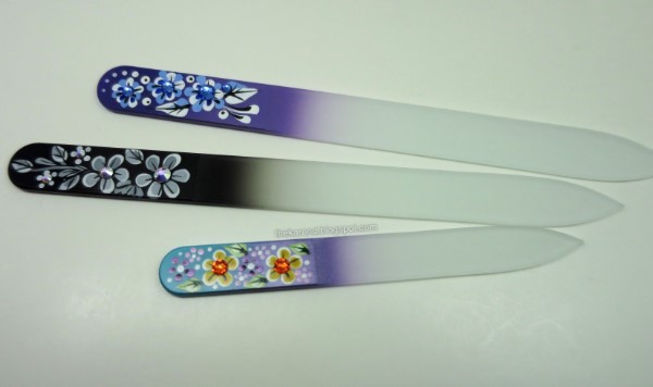 Bohemian glass nail files