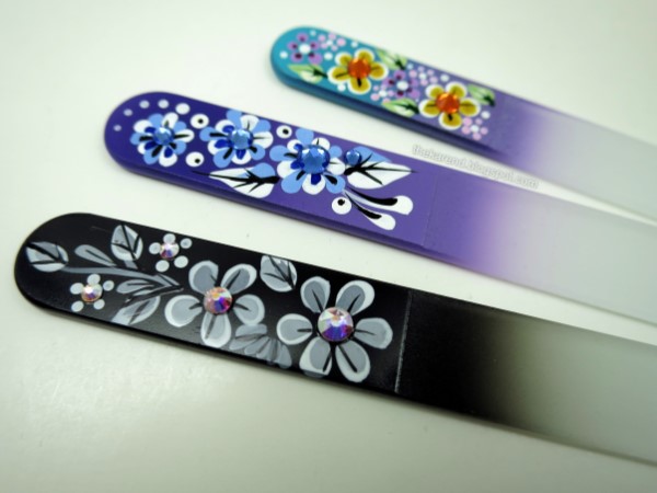 Bohemian glass nail files