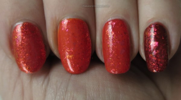 Great Lakes Lacquer The Deadlights orange flakie nail polilsh