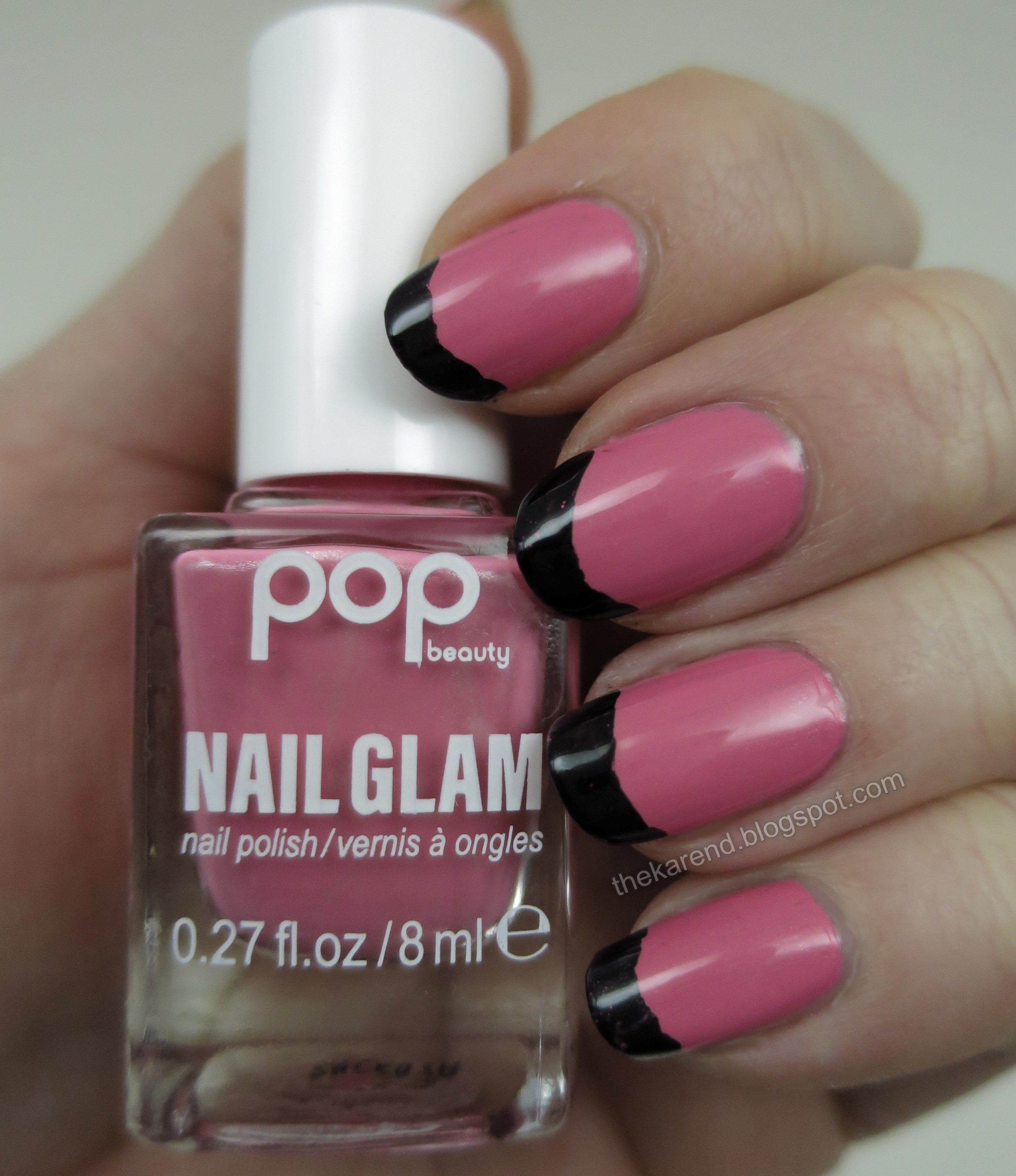 Pop Beauty Nail Glam ZZZ Pink and Black Cherry