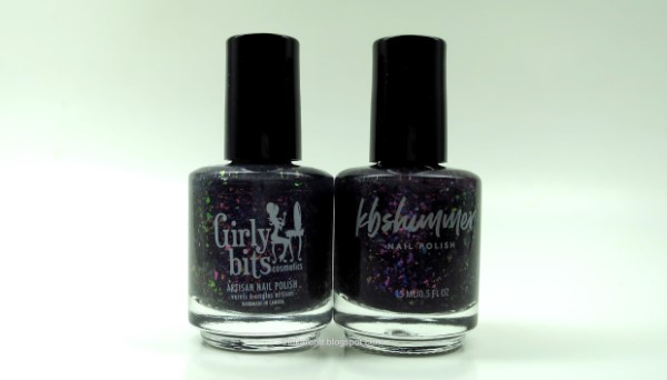 Girly Bits Basic Witch KBShimmer In the Mood purple thermal nail polish