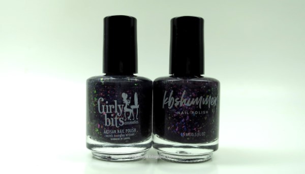 Girly Bits Basic Witch KBShimmer In the Mood purple thermal nail polish