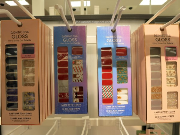 Dashing Diva Gloss nail strips sets on display