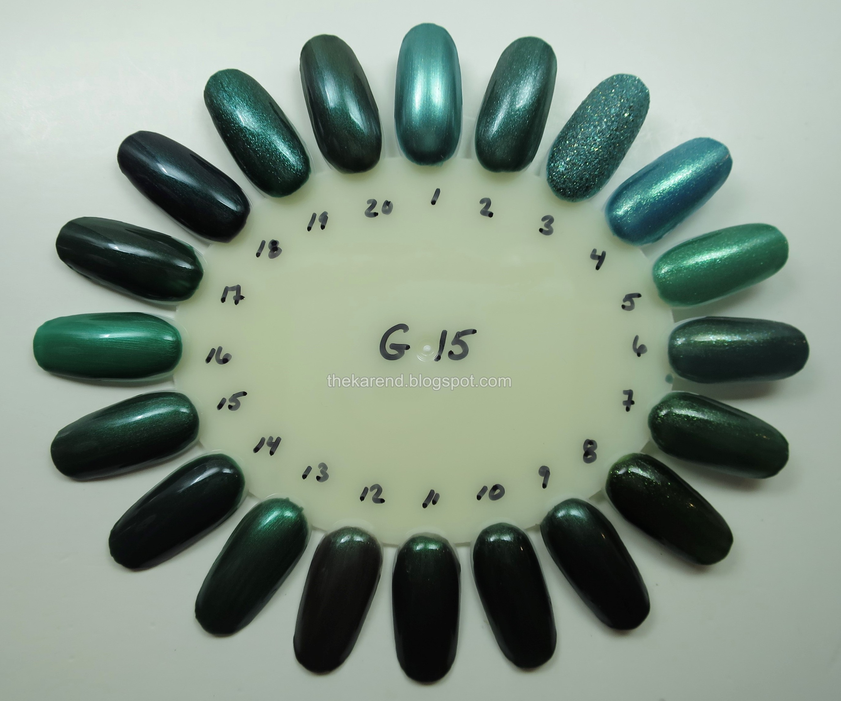 Frazzle and Aniploish: Wheel G15: Dark Green Shimmers