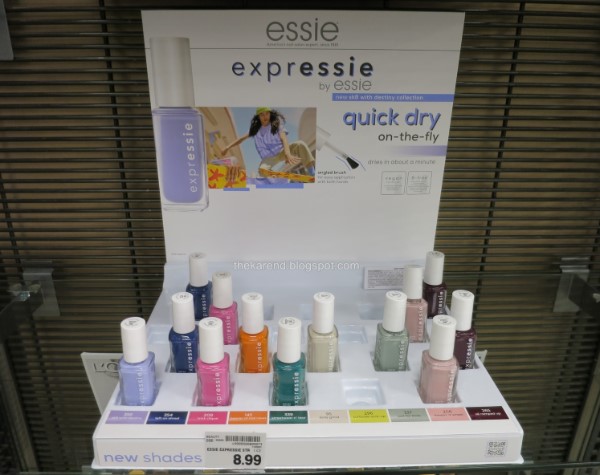 Nail polish display for Essie Expressie 2022 collection SK8 with Destiny
