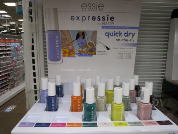 Nail polish display for Essie Expressie 2022 collection SK8 with Destiny