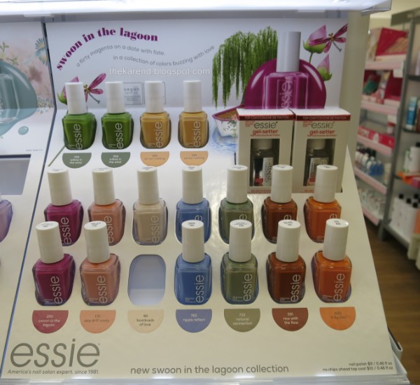 Nail polish display for Essie Resort 2022 collection Swoon in the Lagoon