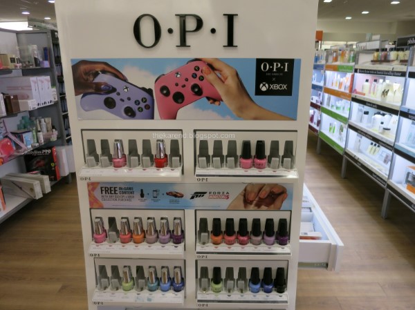 Nail polish display for OPI 2022 spring collection with Xbox