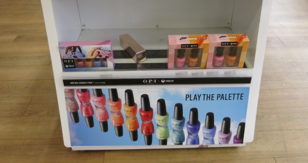 Nail polish display for OPI 2022 spring collection with Xbox