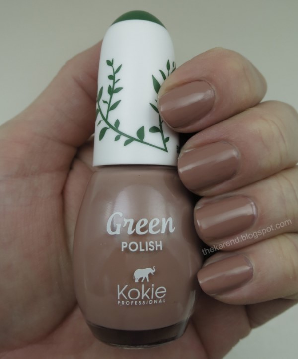 Kokie Green nail polish Coffee Break