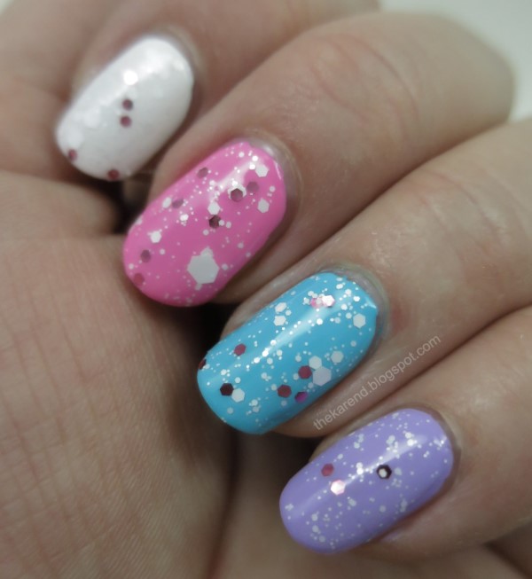 Sally Hansen x Peeps Insta Dri nail polish PEEPS White, PEEPS Pink, PEEPS Lavender, PEEPS Blue, PEEPS Sparkly Wild Berry