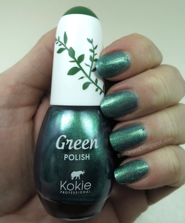 Kokie Green line nail polish in Maybe Baby