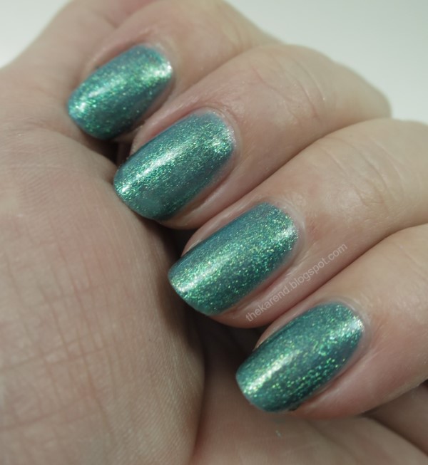 Kokie Green line nail polish in Maybe Baby