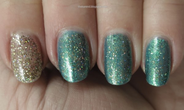 Kokie Green line nail polish in Maybe Baby and Starry Eyed