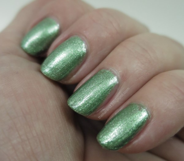 Kokie Green line nail polish in Feral