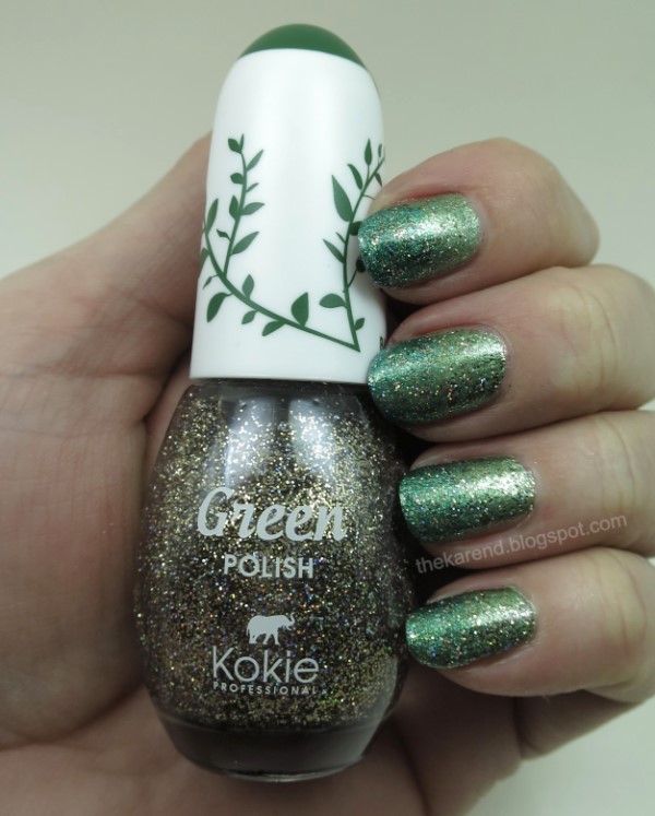 Kokie Green line nail polish in Feral, Starry Eyed, and Maybe Baby
