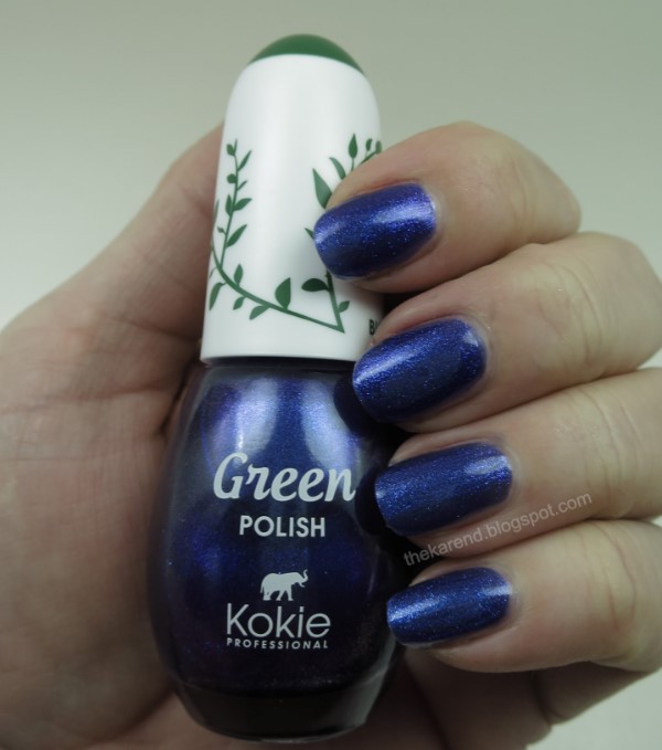 Kokie Green nail polish in Skinny Dip